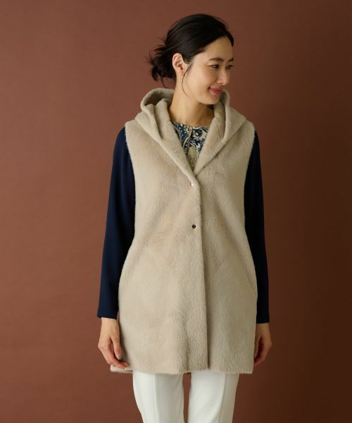 Leilian / レリアン テーラードジャケット | ボアベスト【Leilian WHITE LABEL】 | 詳細13