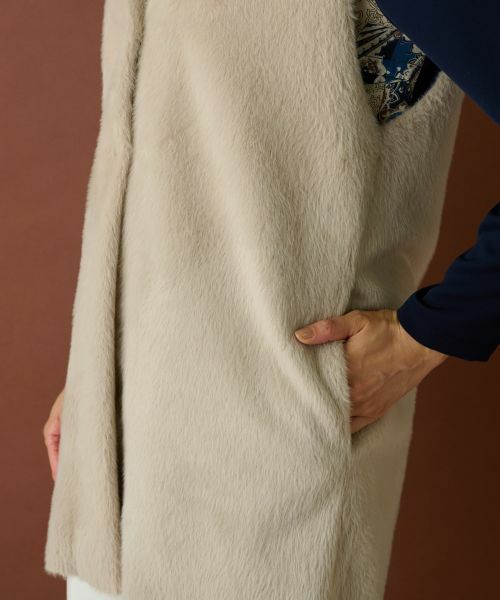 Leilian / レリアン テーラードジャケット | ボアベスト【Leilian WHITE LABEL】 | 詳細18