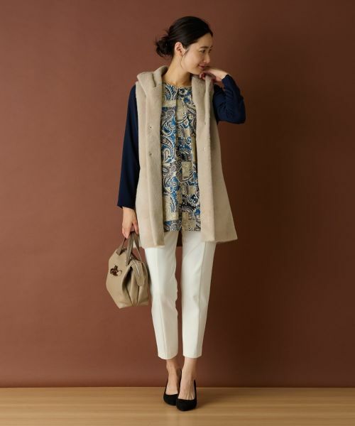 Leilian / レリアン テーラードジャケット | ボアベスト【Leilian WHITE LABEL】 | 詳細2