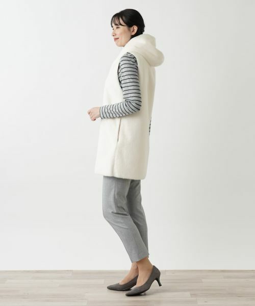 Leilian / レリアン テーラードジャケット | ボアベスト【Leilian WHITE LABEL】 | 詳細27