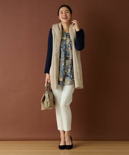 Leilian / レリアン テーラードジャケット | ボアベスト【Leilian WHITE LABEL】 | 詳細3