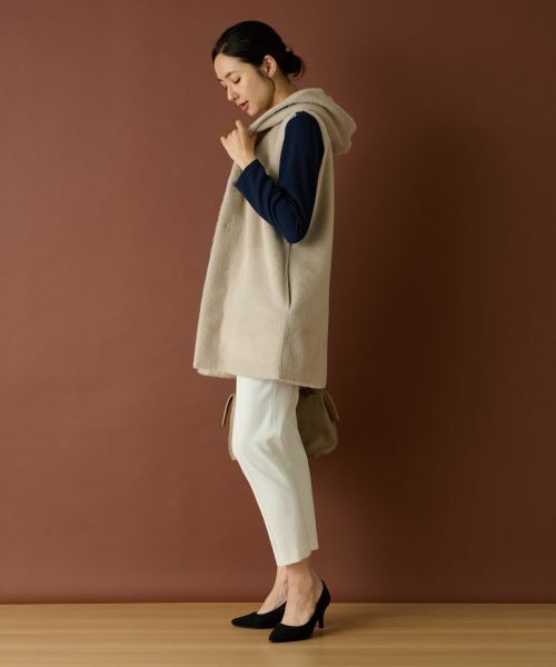 Leilian / レリアン テーラードジャケット | ボアベスト【Leilian WHITE LABEL】 | 詳細6