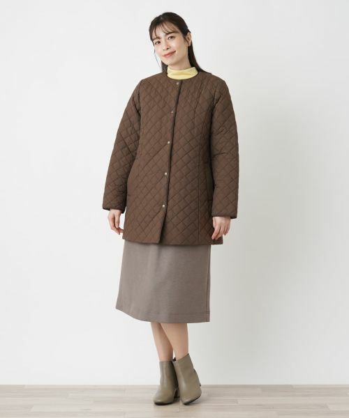 Leilian / レリアン その他アウター | キルティングノーカラーコート【Leilian WHITE LABEL】 | 詳細1