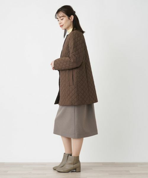 Leilian / レリアン その他アウター | キルティングノーカラーコート【Leilian WHITE LABEL】 | 詳細2