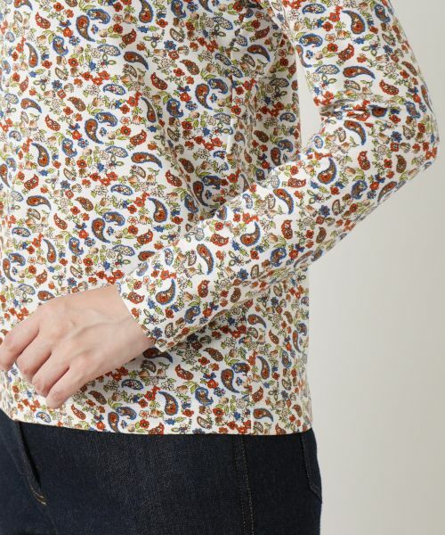 Leilian / レリアン カットソー | ペイズリー柄ハイネックカットソー | 詳細14