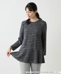 Leilian / レリアン シャツ・ブラウス | ペプラムチェック柄ブラウス【Leilian WHITE LABEL】