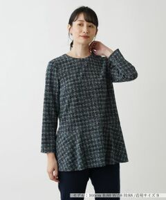 Leilian / レリアン シャツ・ブラウス | ペプラムチェック柄ブラウス【Leilian WHITE LABEL】