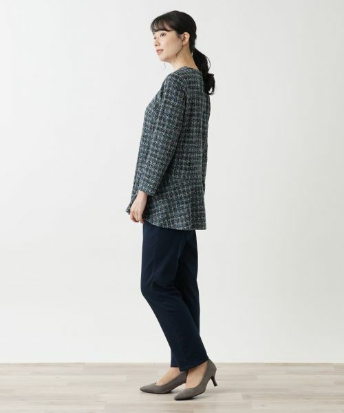 Leilian / レリアン シャツ・ブラウス | ペプラムチェック柄ブラウス【Leilian WHITE LABEL】 | 詳細2