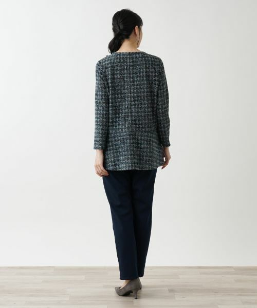 Leilian / レリアン シャツ・ブラウス | ペプラムチェック柄ブラウス【Leilian WHITE LABEL】 | 詳細3