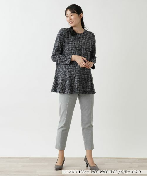 Leilian / レリアン シャツ・ブラウス | ペプラムチェック柄ブラウス【Leilian WHITE LABEL】 | 詳細5