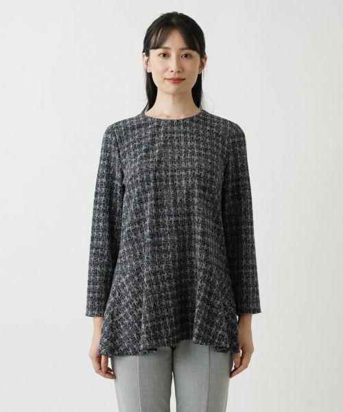 Leilian / レリアン シャツ・ブラウス | ペプラムチェック柄ブラウス【Leilian WHITE LABEL】 | 詳細8