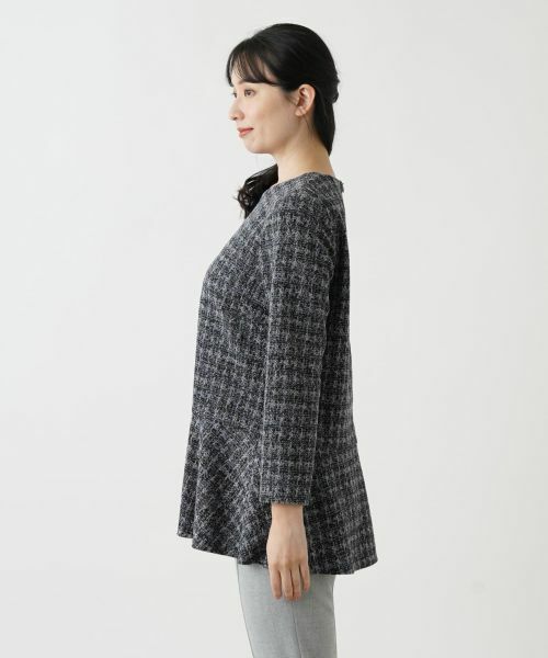 Leilian / レリアン シャツ・ブラウス | ペプラムチェック柄ブラウス【Leilian WHITE LABEL】 | 詳細9