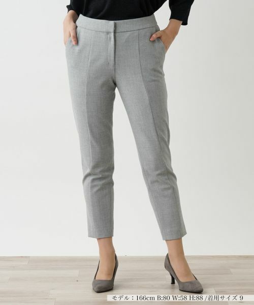 Leilian / レリアン その他パンツ | ストレッチスリムパンツ【Leilian WHITE LABEL】(ライトグレー)