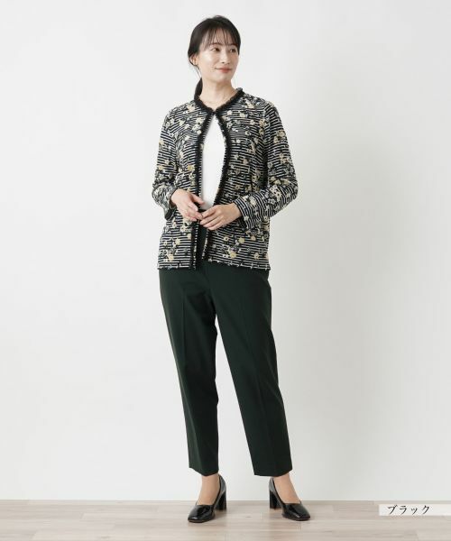 Leilian / レリアン カーディガン・ボレロ | フラワーモチーフカーディガン【Leilian WHITE LABEL】 | 詳細1