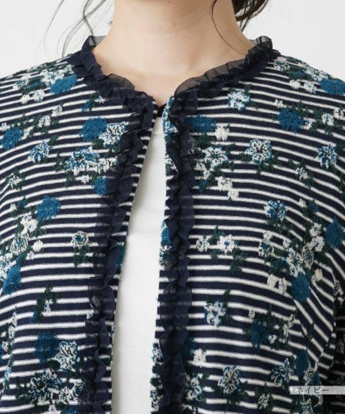 Leilian / レリアン カーディガン・ボレロ | フラワーモチーフカーディガン【Leilian WHITE LABEL】 | 詳細11