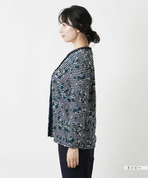 Leilian / レリアン カーディガン・ボレロ | フラワーモチーフカーディガン【Leilian WHITE LABEL】 | 詳細9