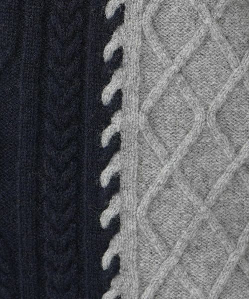 Leilian / レリアン ニット・セーター | ケーブル編み配色ボトルネックニット【ROCHAS Premiere】 | 詳細14