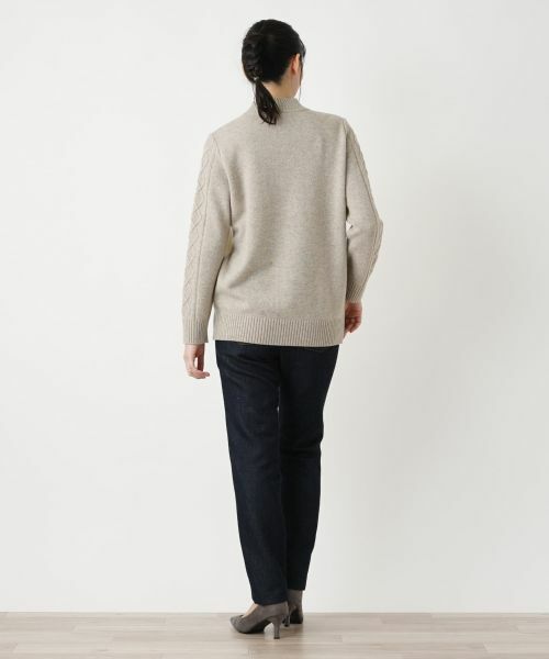 Leilian / レリアン ニット・セーター | ケーブル編み配色ボトルネックニット【ROCHAS Premiere】 | 詳細3