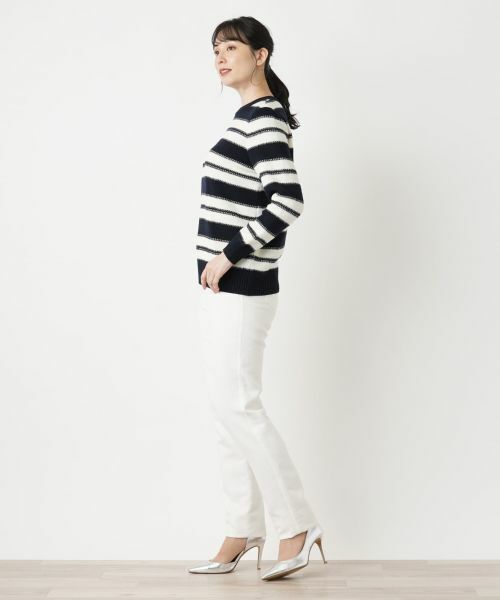 Leilian / レリアン ニット・セーター | ボーダークルーネックニット【ROCHAS Premiere】 | 詳細10