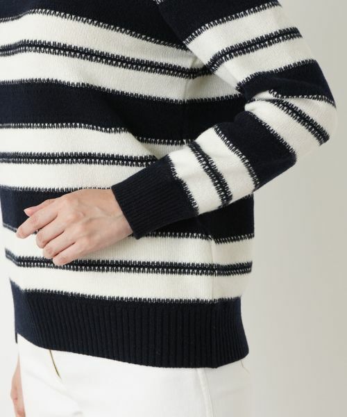Leilian / レリアン ニット・セーター | ボーダークルーネックニット【ROCHAS Premiere】 | 詳細17