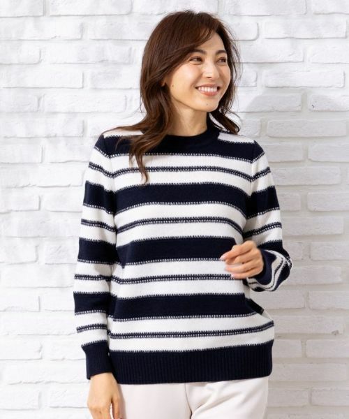 Leilian / レリアン ニット・セーター | ボーダークルーネックニット【ROCHAS Premiere】 | 詳細2