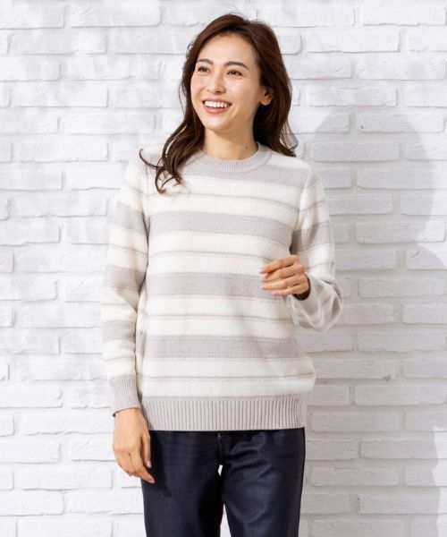 Leilian / レリアン ニット・セーター | ボーダークルーネックニット【ROCHAS Premiere】 | 詳細3
