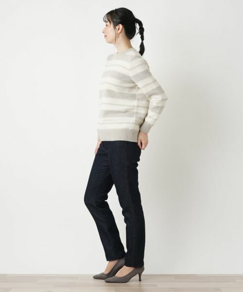 Leilian / レリアン ニット・セーター | ボーダークルーネックニット【ROCHAS Premiere】 | 詳細6