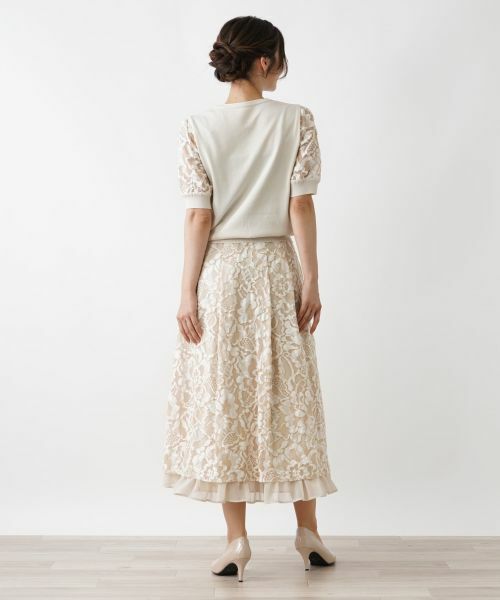 Leilian / レリアン ニット・セーター | フラワーレースニットプルオーバー | 詳細3