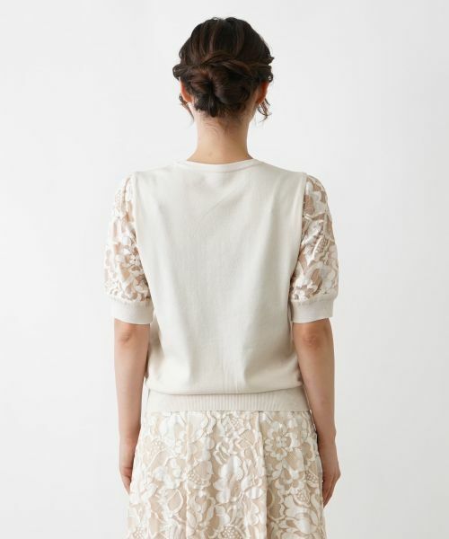 Leilian / レリアン ニット・セーター | フラワーレースニットプルオーバー | 詳細6