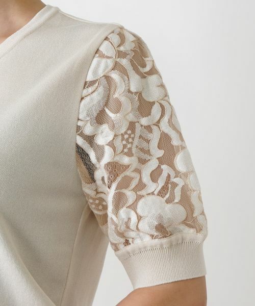 Leilian / レリアン ニット・セーター | フラワーレースニットプルオーバー | 詳細9