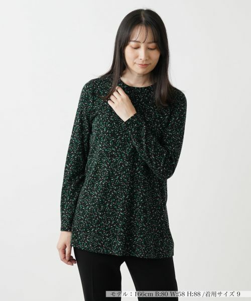 Leilian/レリアン カットソー【MUSE BY ROCHAS Premiere】 ピーコックグリーン 11(L)