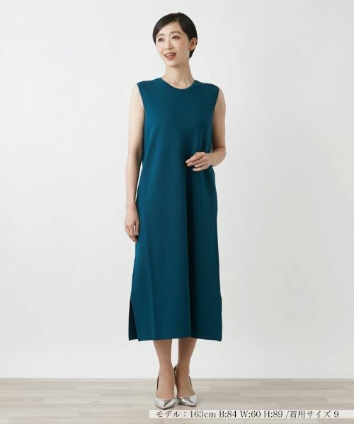 Leilian / レリアン ドレス | 【店舗人気】ノースリーブロングワンピース(モスグリーン)