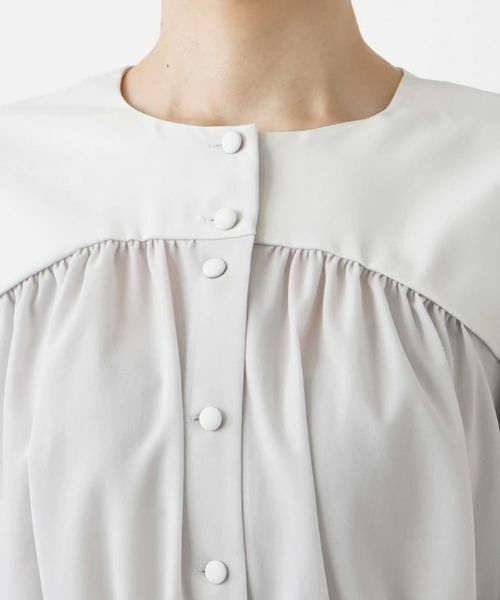Leilian / レリアン シャツ・ブラウス | ノーカラーブラウス | 詳細10