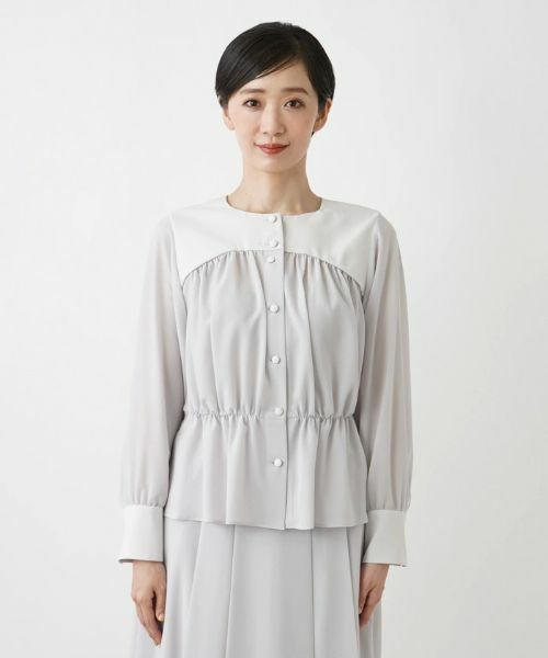 Leilian / レリアン シャツ・ブラウス | ノーカラーブラウス | 詳細7