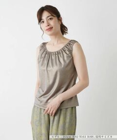 Leilian / レリアン カットソー | シャイニーノースリーブカットソー【Leilian WHITE LABEL】