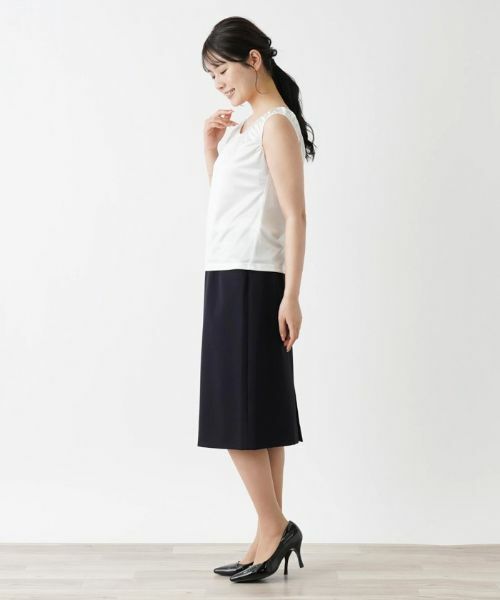 Leilian / レリアン カットソー | シャイニーノースリーブカットソー【Leilian WHITE LABEL】 | 詳細20