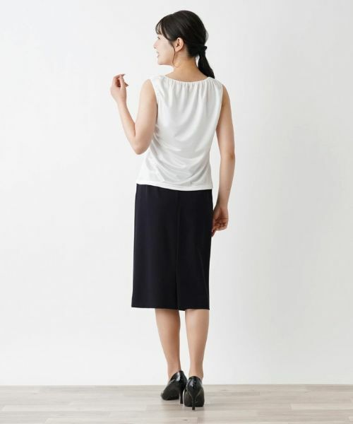 Leilian / レリアン カットソー | シャイニーノースリーブカットソー【Leilian WHITE LABEL】 | 詳細21