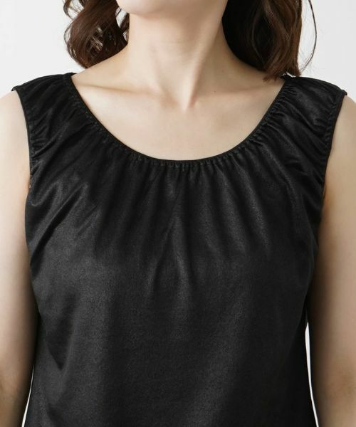 Leilian / レリアン カットソー | シャイニーノースリーブカットソー【Leilian WHITE LABEL】 | 詳細7