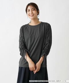 Leilian / レリアン カットソー | シャーリングスリーブカットソー