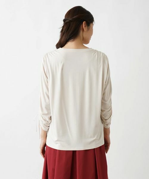Leilian / レリアン カットソー | シャーリングスリーブカットソー | 詳細15