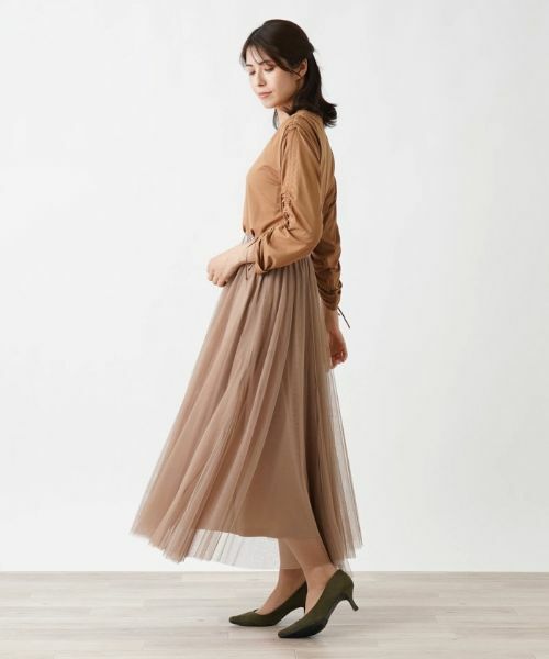 Leilian / レリアン カットソー | シャーリングスリーブカットソー | 詳細2