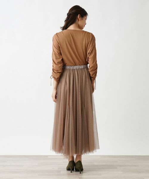 Leilian / レリアン カットソー | シャーリングスリーブカットソー | 詳細3