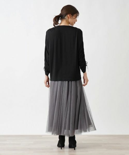 Leilian / レリアン カットソー | シャーリングスリーブカットソー | 詳細6