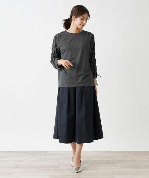 Leilian / レリアン カットソー | シャーリングスリーブカットソー | 詳細7