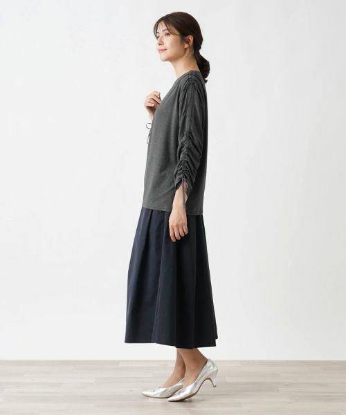 Leilian / レリアン カットソー | シャーリングスリーブカットソー | 詳細8