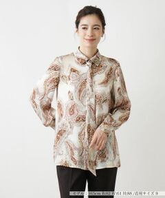 Leilian / レリアン シャツ・ブラウス | ペイズリーボウタイブラウス