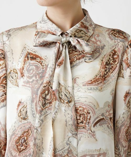 Leilian / レリアン シャツ・ブラウス | ペイズリーボウタイブラウス | 詳細9