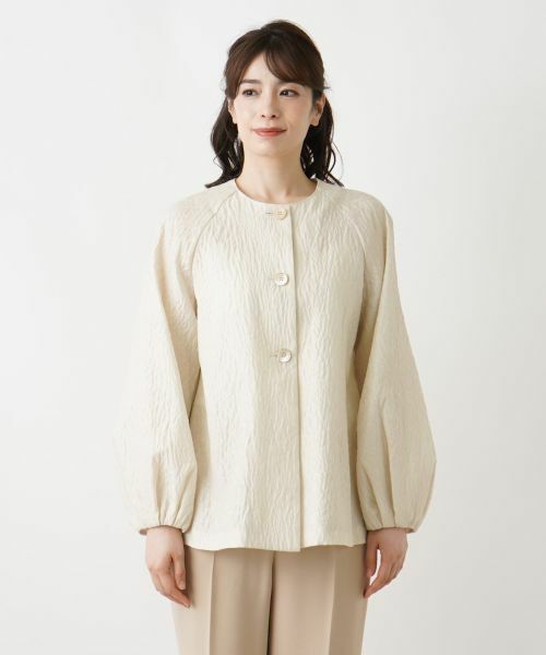 Leilian / レリアン テーラードジャケット | コクーンシルエットジャケット | 詳細4