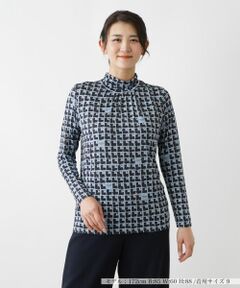 Leilian / レリアン カットソー | グラフィカル総柄カットソー