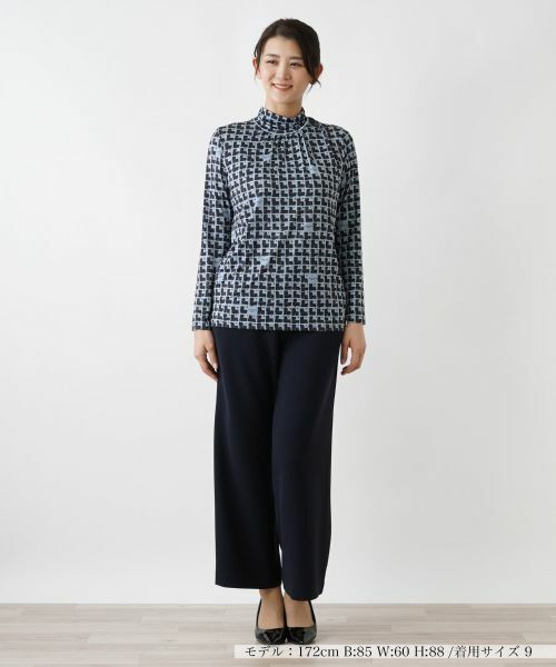 Leilian / レリアン カットソー | グラフィカル総柄カットソー | 詳細1